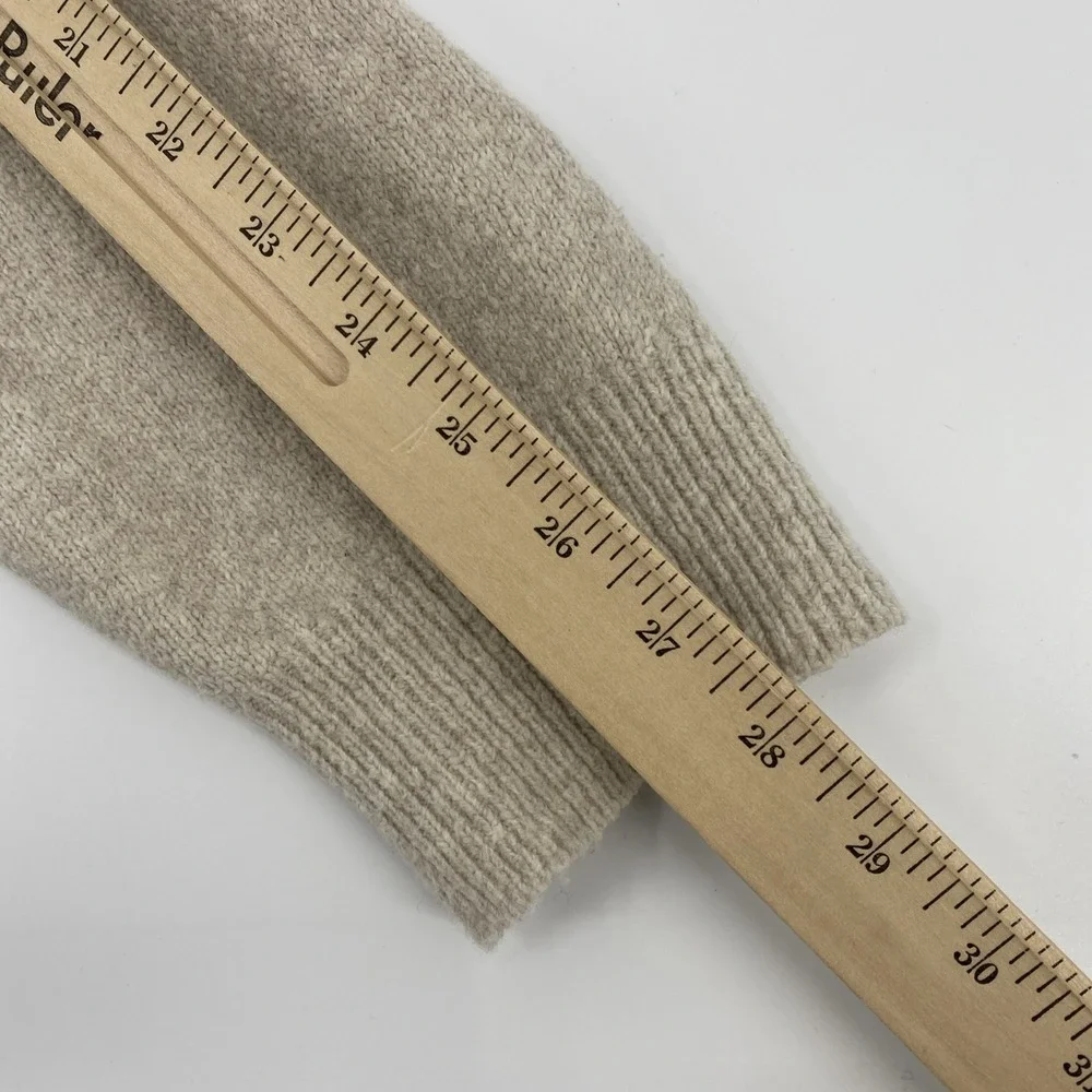 American Eagle Sweater Mens 3XL Beige Oatmeal Knit V Neck Preppy Minimalist Dad - Picture 11 of 11